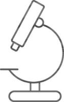 Flat style Microscope icon in outline. vector