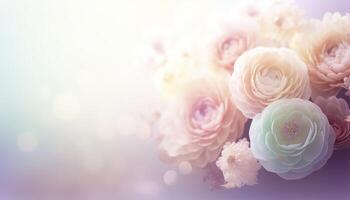 Soft dreamy sweet flower for love romance background, photo