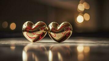 wooden heart silhouette in front of a white background, in the style of bokeh panorama, light red and crimson, romantic soft focus and ethereal light, two dimensional, generat ai photo