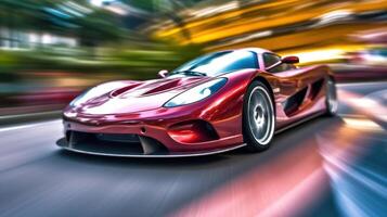 High speed race car. Illustration photo