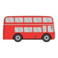 london red bus vector illustration isolated on white background