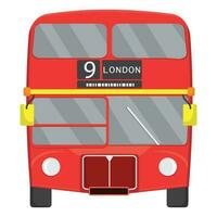 london red bus vector illustration isolated on white background