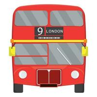 london red bus vector illustration isolated on white background