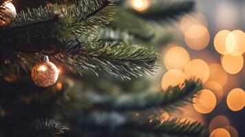 Navidad árbol antecedentes. ilustración ai generativo foto
