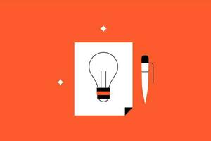 startup idea illustration in flat style design. Vector illustration