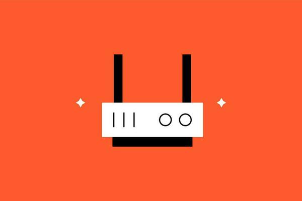 router wireless illustration in flat style design. Vector illustration