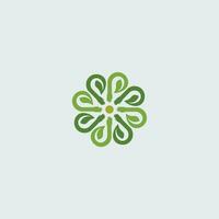 Abstract ornament combination letter J and leaf vector
