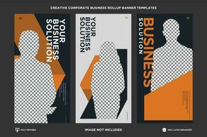 Vector Corporate Business Modern Abstract Geomatric Minimal Rollup Design