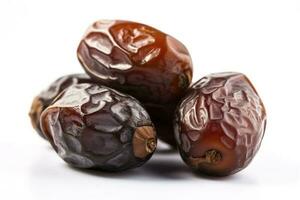 Dates fruit isolated on a white background, generate ai photo