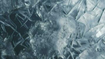 Frozen ice texture background wallpaper toned, generate ai photo