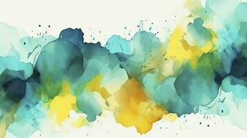 Abstract watercolor background with gold glitter, generate ai photo