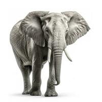 Elephant isolated on white background, generate ai photo