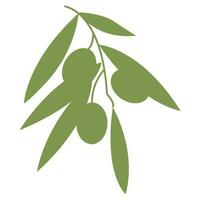 Olive branch. Simple icon  for your design. Vector illustration.