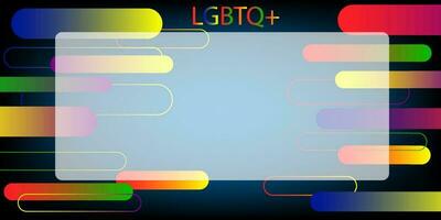 LGBTQ rectangle futuristic background vector for equality technology and finance concept and education for future