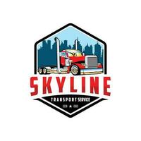 skyline Transport business logo design vector