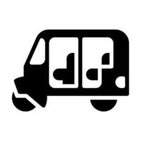 rickshaw glyph style icon, vector icon can be used for mobile, ui, web