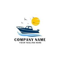 Boat logo template, ship icon design  isolated on white background. Suitable for your design need, logo, illustration, animation, etc. vector