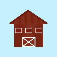 vector imagen de un marrón granero. edificios y granjas sencillo imagen