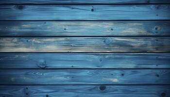 Wood blue boards texture or background high contrast and resolution image with place for text template for design, generate ai photo