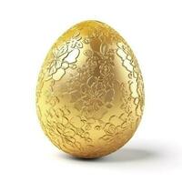Handmade Easter egg isolated on a white background, generate ai photo