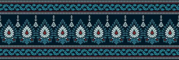 Paisley ethnic seamless pattern design. floral pattern with paisley and indian flower motifs. damask style pattern for textil and decoration vector