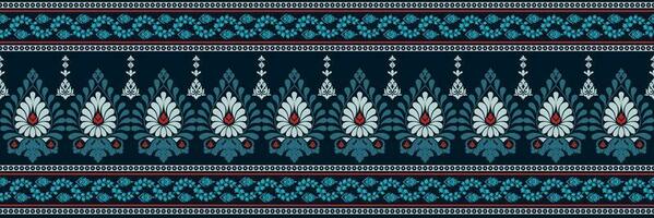 Paisley ethnic seamless pattern design. floral pattern with paisley and indian flower motifs. damask style pattern for textil and decoration vector