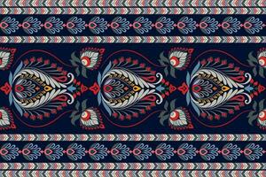 Paisley ethnic seamless pattern design. floral pattern with paisley and indian flower motifs. damask style pattern for textil and decoration vector