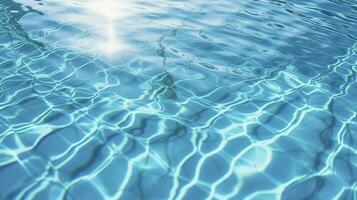 Abstract pool water surface and background with sun light reflection, generate ai photo