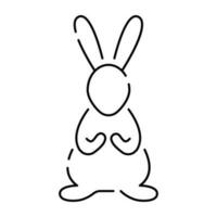 Rabbit line icon vector. 2023 rabbit new year. christmas. animal theme. vector