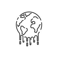 Drought. thirst. Cracked and dried plant or soil. Global disaster. Famine. Climate change vector line icon. Editable.
