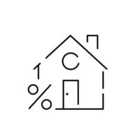 E-commerce, retail, shopping thin line vector icons. On-line shop, auction gavel, coupons, airmail, courier, goods and money signs. Discount and sale or mall season. Home price and House loan.