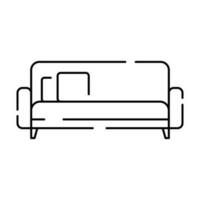 sencillo mueble vector línea iconos hogar diseño interior. vector sofá.