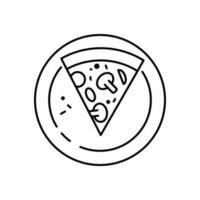 Vegetarian and vegan pizza food icon suitable for info graphics, websites and print media. Vector icon. Vegetarian or vegan restaurant with menu.