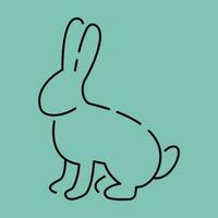 Rabbit line icon vector. 2023 rabbit year. christmas. animal theme. vector