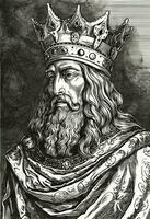 real Rey corona mano dibujado bosquejo vector ilustración, generar ai foto