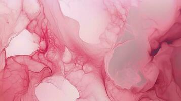 Abstract alcohol ink texture marble style background pink and gold texture, Pink abstract alcohol ink background fluid watercolor, generate ai photo