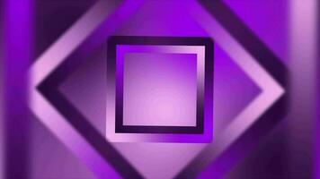 Animated 3d purple color rotating square element background video