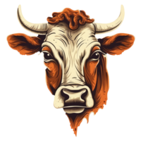 aquarelle vache . ai généré png