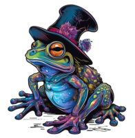 Watercolor funny frog . png