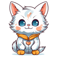 adorável gato - kawaii estilo - ai gerado png