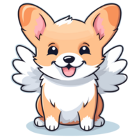 Cute Dog With Wings - png