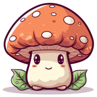 Kawaii Style Mushroom - png