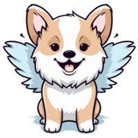 Cute Dog With Wings - png