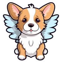 Cute Dog With Wings - png