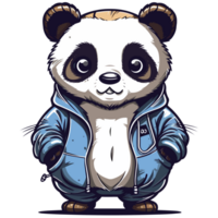 schattig panda - ai gegenereerd png