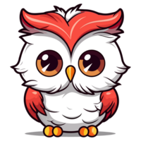 magnifique kawaii style hibou - ai généré png