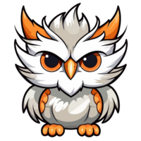 Beautiful Kawaii Style Owl - png