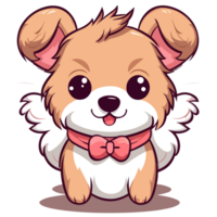 Cute Dog With Wings - png