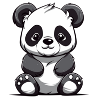 schattig panda - ai gegenereerd png