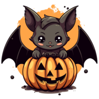 magnifique Halloween chauve souris - ai généré png